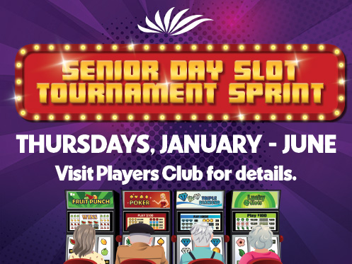 Seniors Can Play And Win In Weekly Slot Tournaments At Seven Feathers Casino Resort