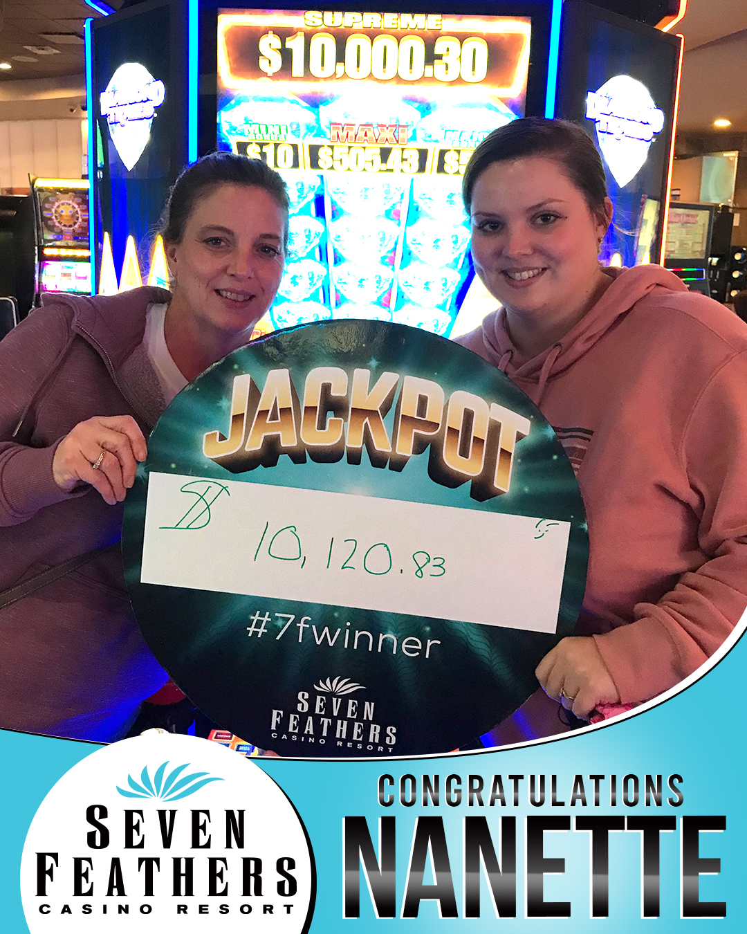 Nanette Won A Big Jackpot At Seven Feathers Casino Resort In Canyonville Oregon