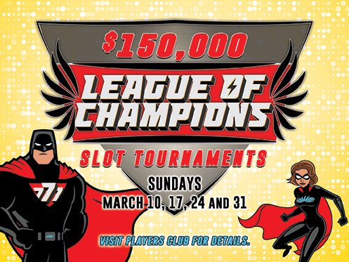 Play For Your Chance At Big Money During League Of Champions Slot Tournaments At Seven Feathers Casino Resort
