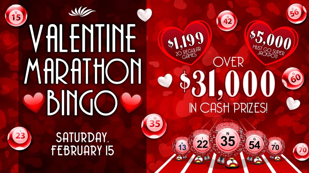 Seven Feathers Bingo Hosts Valentine Marathon Bingo February 15th In Canyonville Oregon