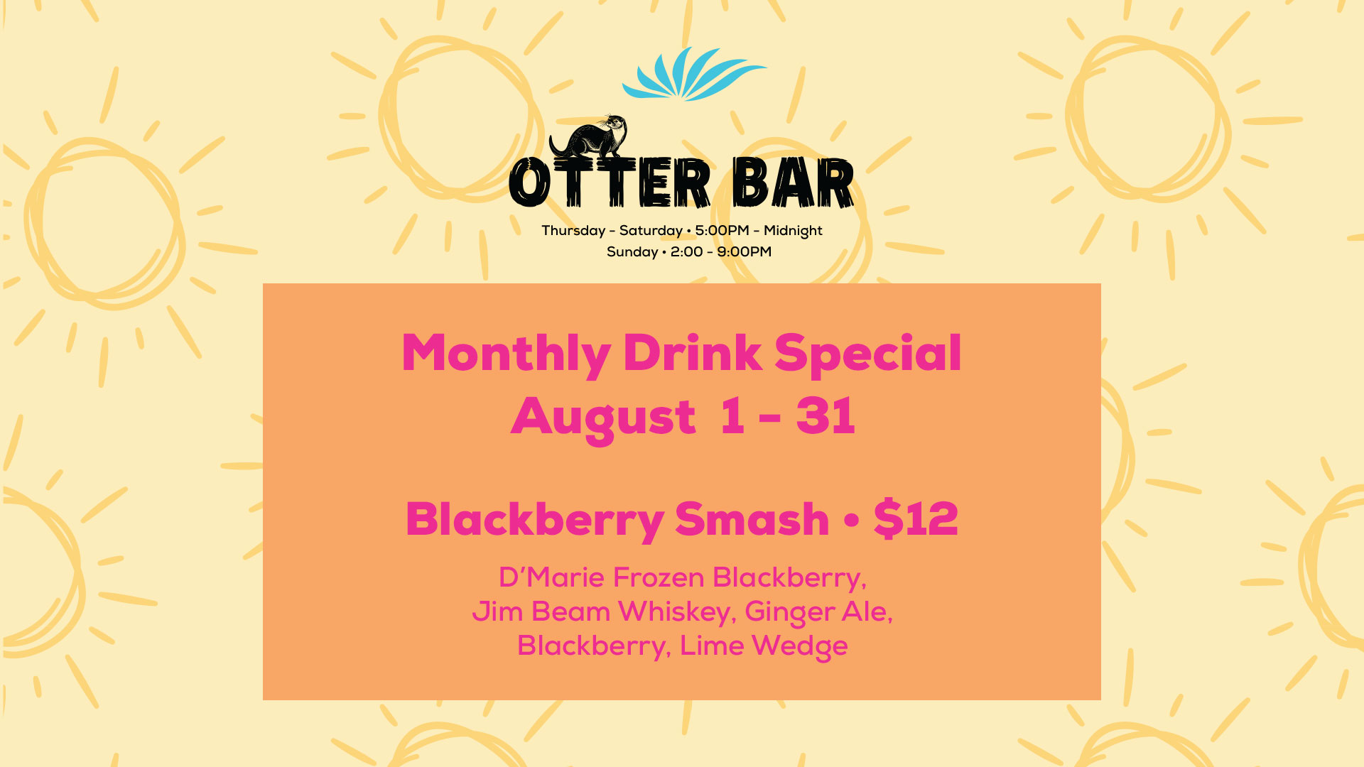 Try The Blackberry Smash At The Otter Bar Inside Seven Feathers Casino Resort This August