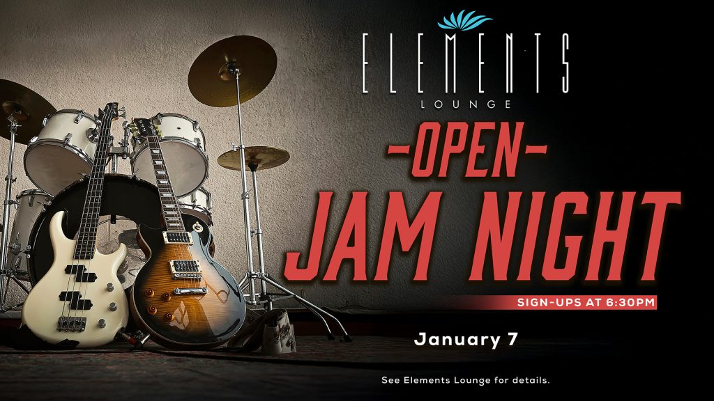 Seven Feathers Casino Resort Is Hosting An Open Jam Night In Elements Lounge On January 7 In Canyonville Oregon Located Just Off I-5 On Exit 99.
