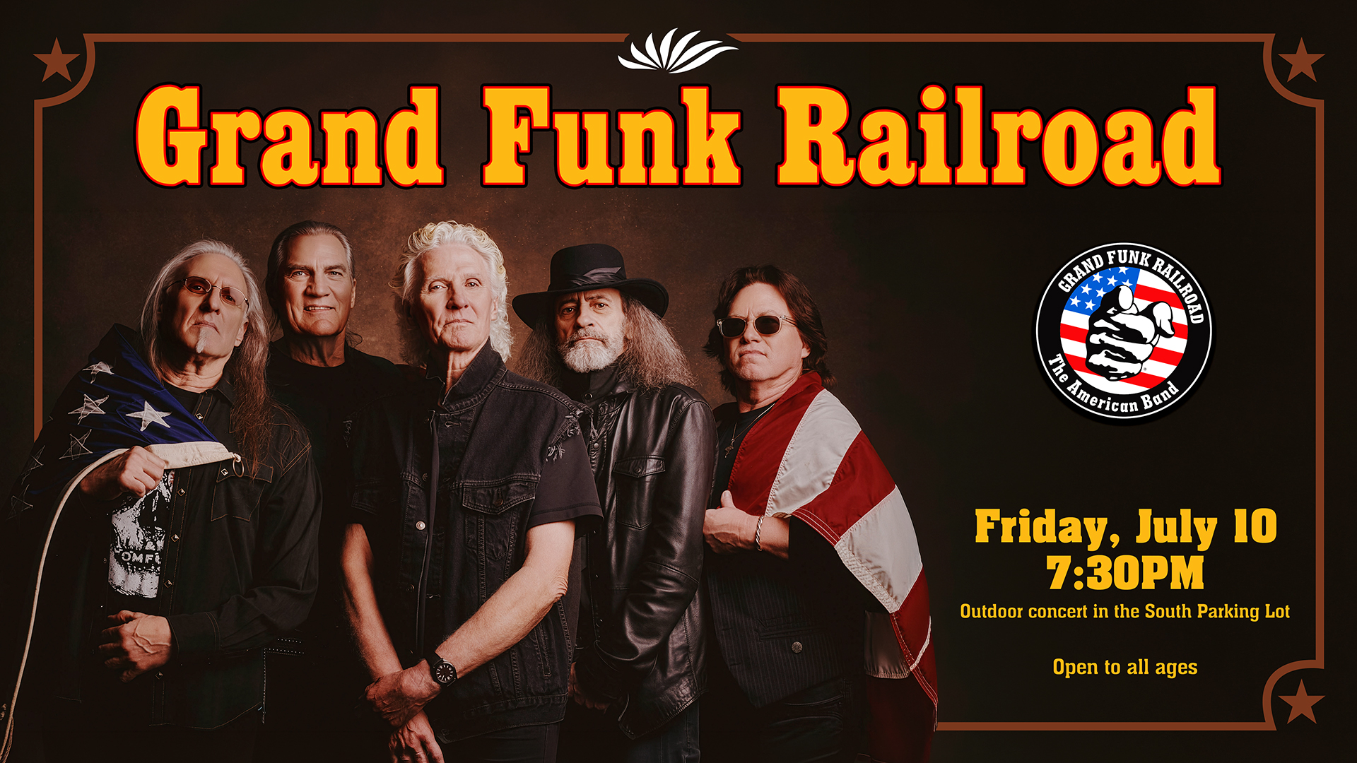 Grand Funk Railroad Performs Live At Seven Feathers Casino Resort In Canyonville Oregon This July