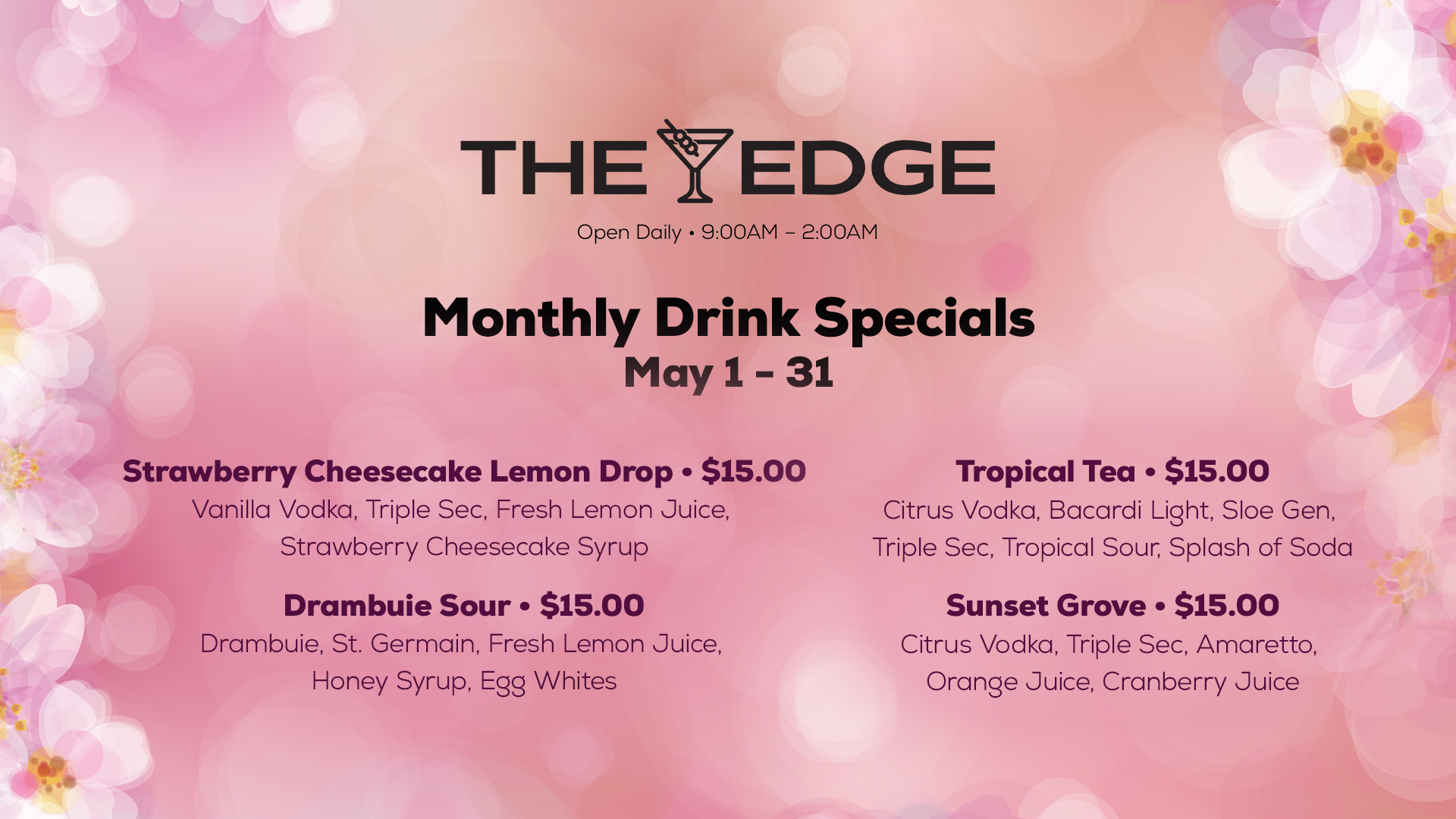 Edge Bar Inside Seven Feathers Casino Resort Is Your Place For Craft Cocktails