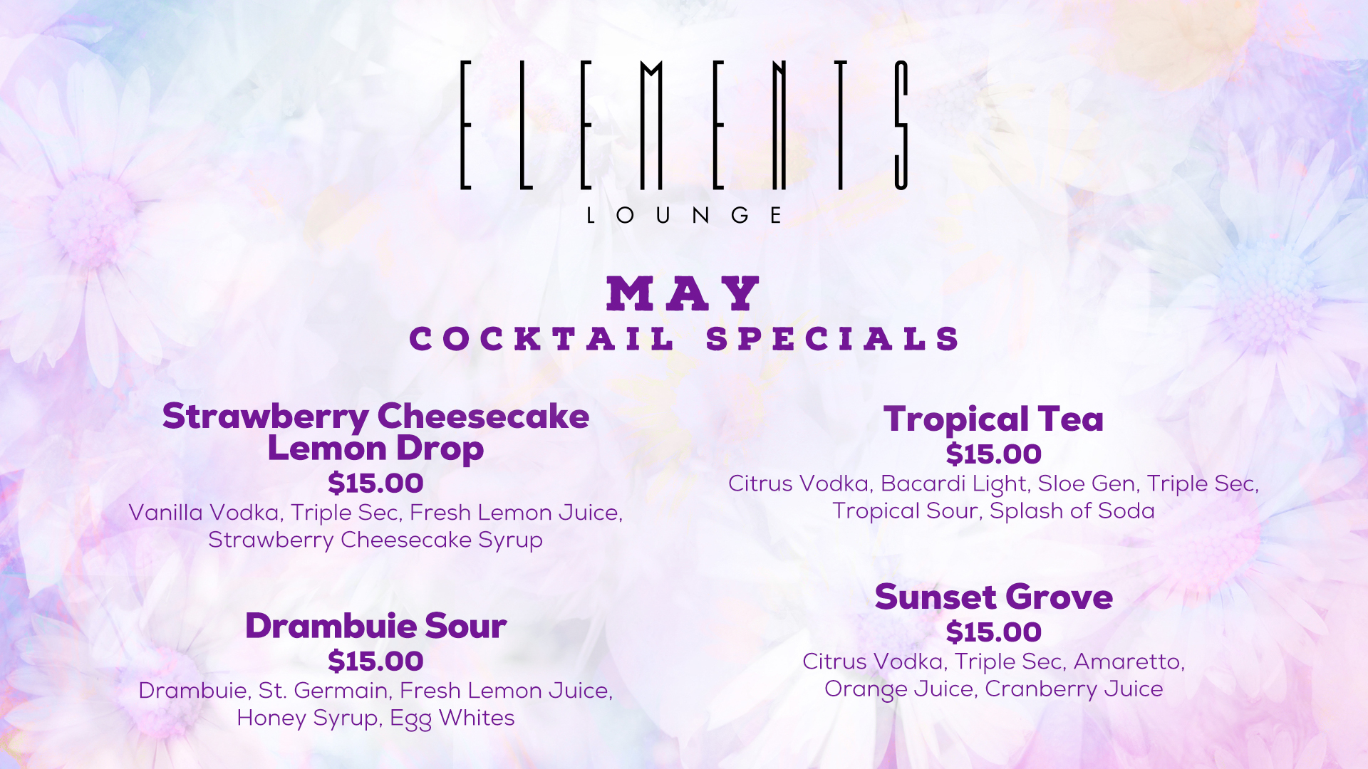 Elements Lounge Inside Seven Feathers Casino Resort Offers Craft Cocktails and Free Live Music Every Week