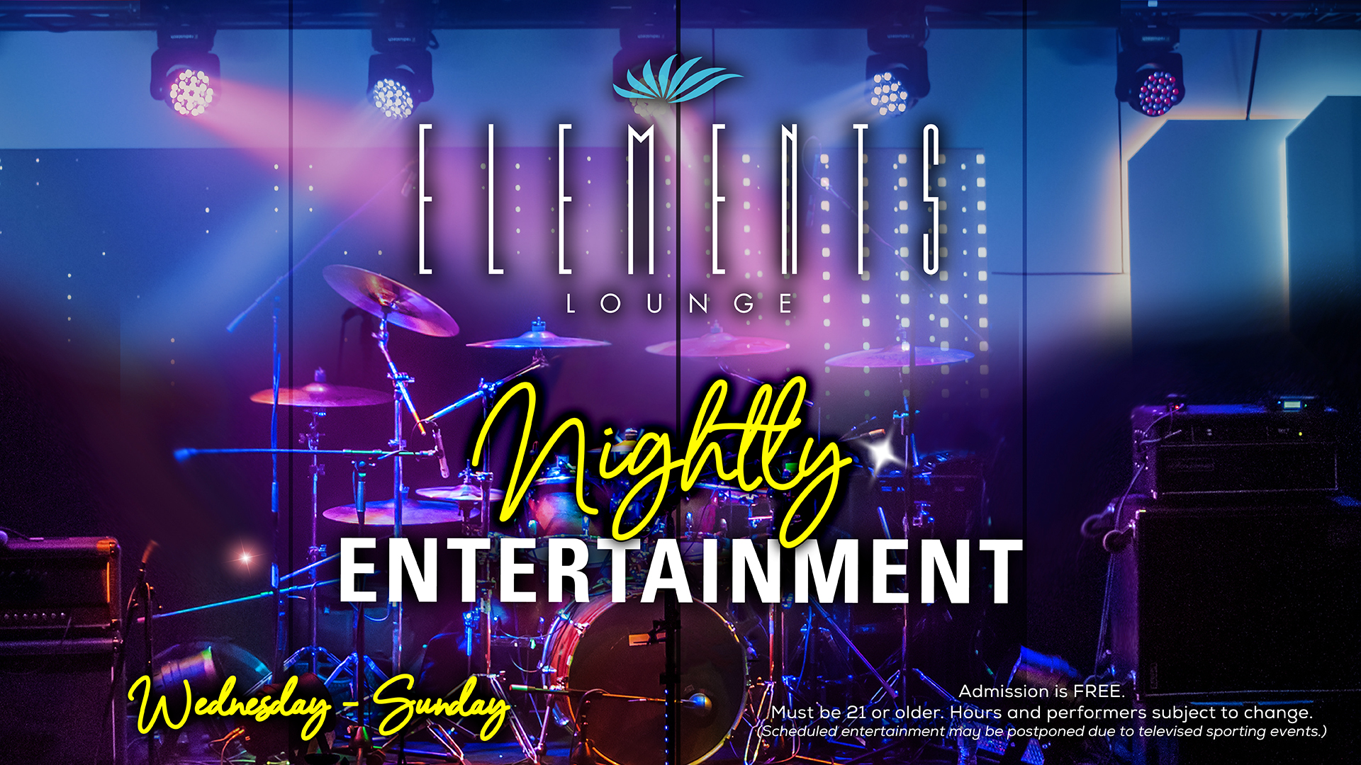 Join us in Elements Lounge At Seven Feathers Casino For Free Entertainment This May