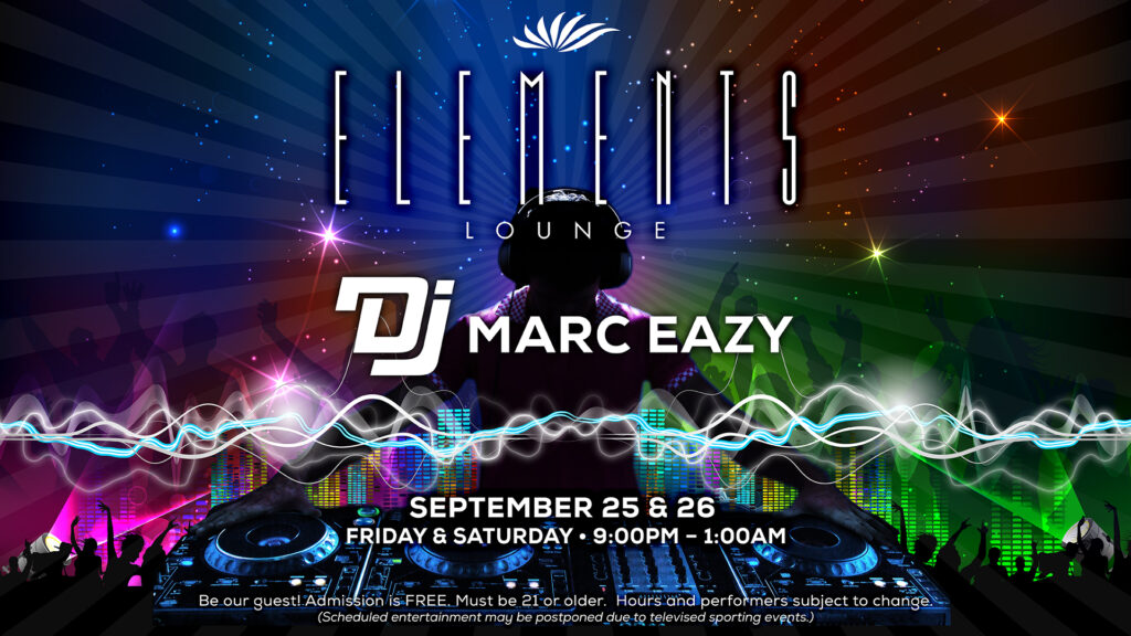 DJ Marc Eazy Performs Live In Elements Lounge At Seven Feathers Casino September 25 & 26