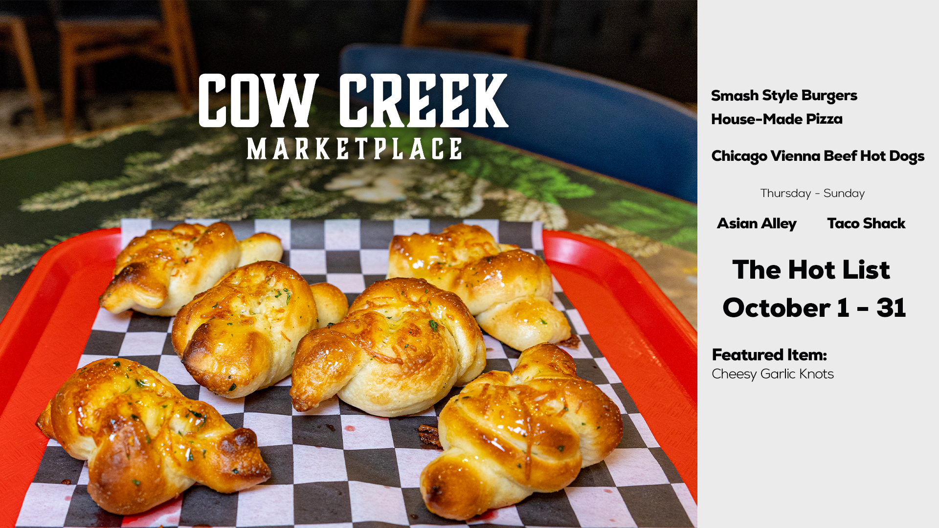 October Dining Specials at Cow Creek Marketplace Inside Seven Feathers Casino